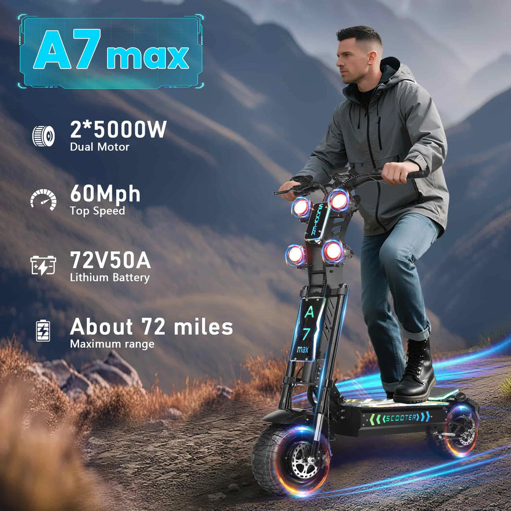 GLEERIDE A7 MAX Dual Motor Off-Road Scooter