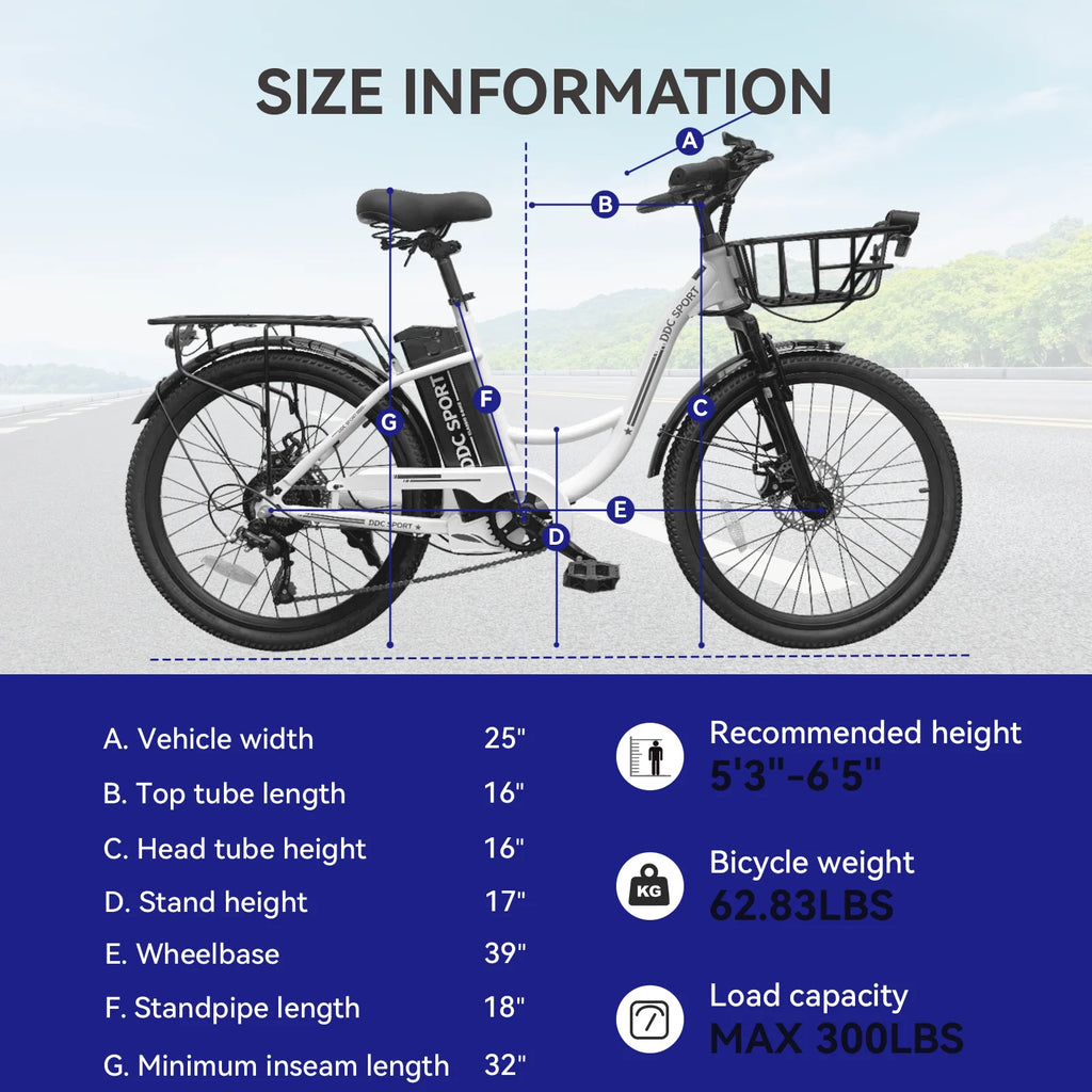 24" Cruiser Step-Through E-Bike