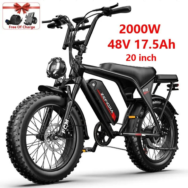 1000–2000W Long Range E-Bike