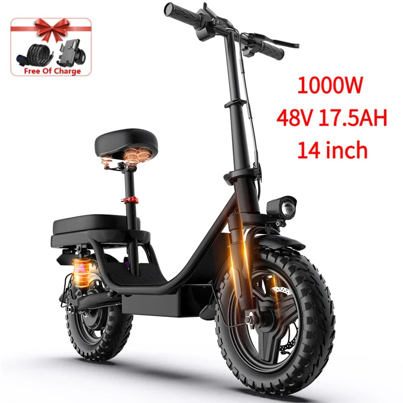 Full Suspension 1000W E-Bike