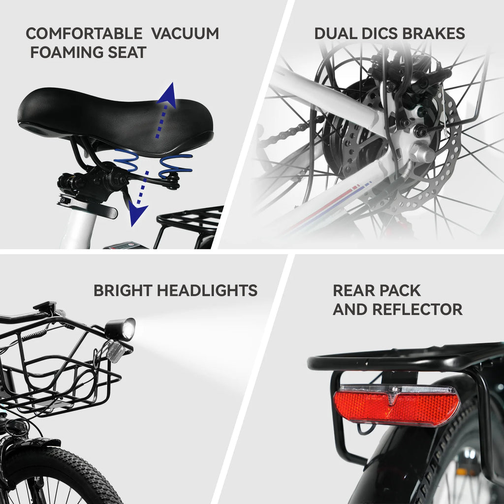 24" Cruiser Step-Through E-Bike